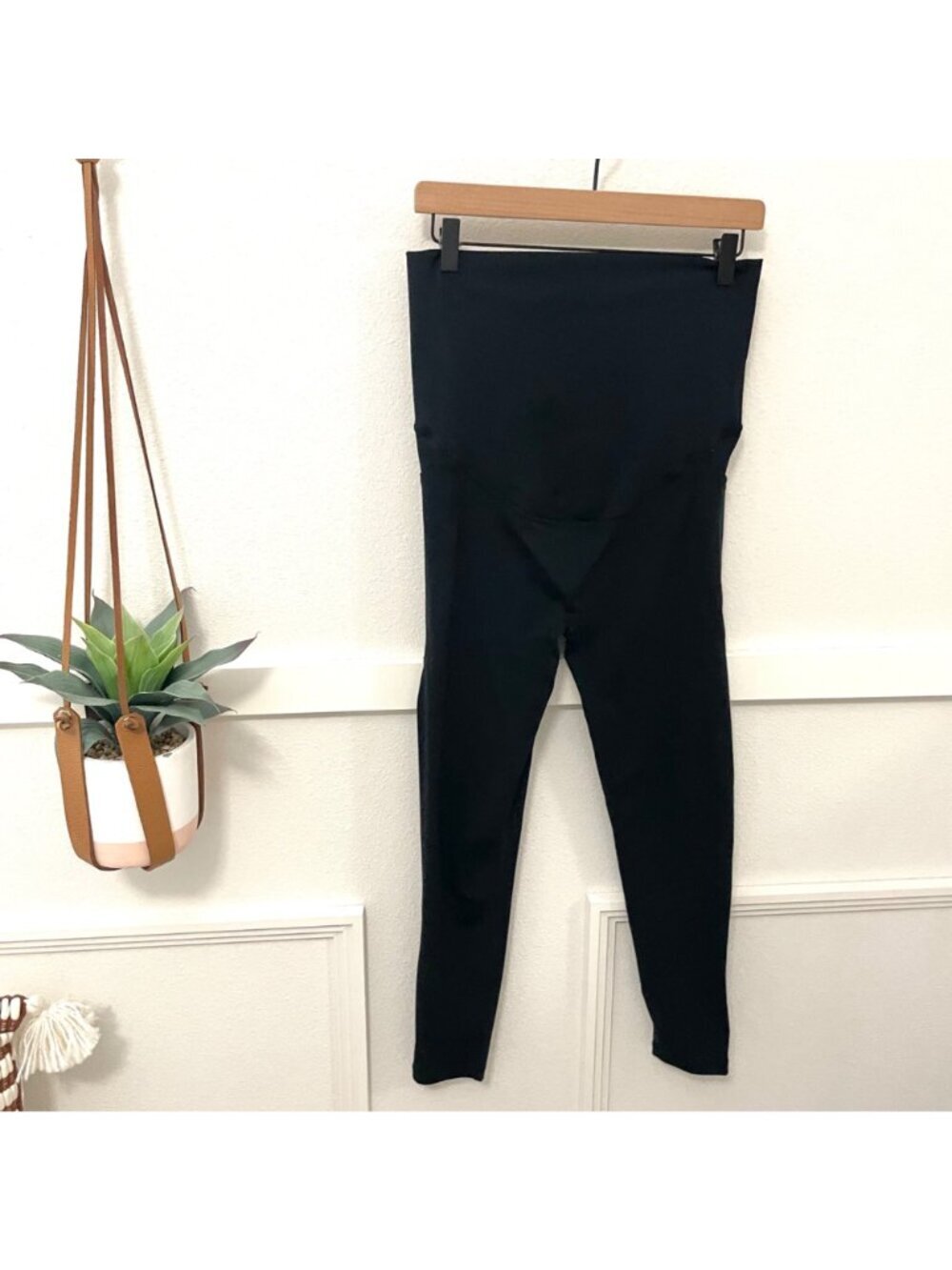 Babybub's Bub's Maternity Leggings High Waist + Pockets Size M Black - Picture 3 of 6
